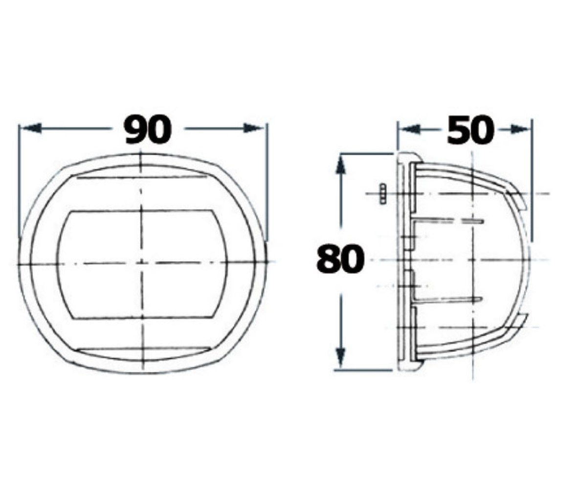 Osculati Luz de Navegacion de Alcance Classic Carcasa Inox