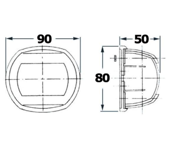 Osculati Luz de Navegacion de Popa Classic Carcasa Inox