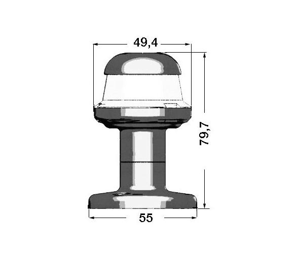Osculati Luz de Navegacion LED Orions Todo Horizonte Carcasa Blanca