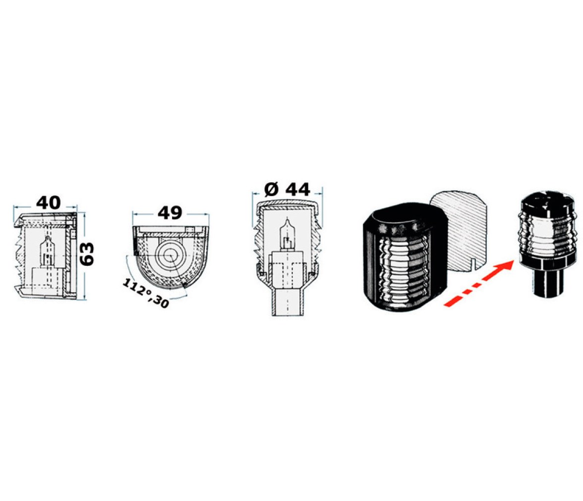 Osculati Luz de Navegación Utility 88