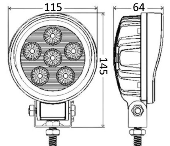 Osculati Luz LED Ajustable 6x3W