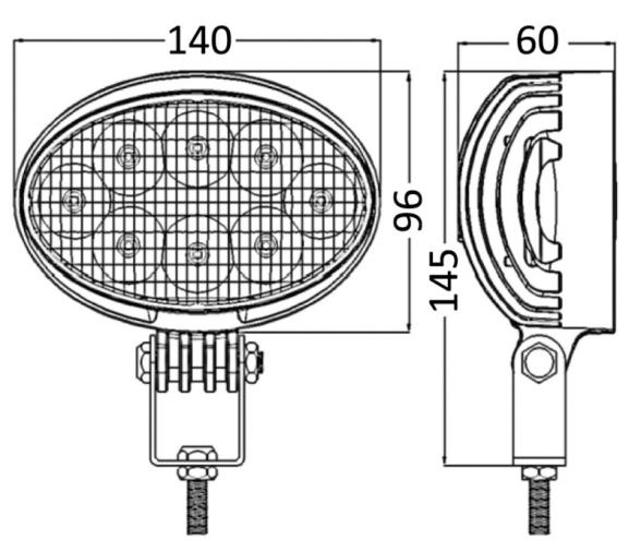 Osculati Luz LED Ajustable con Carcasa Blanca Ovalada