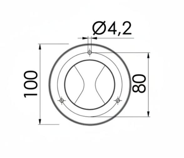 Osculati Luz LED Aurora de Mesa Retráctil Larga Base Redonda