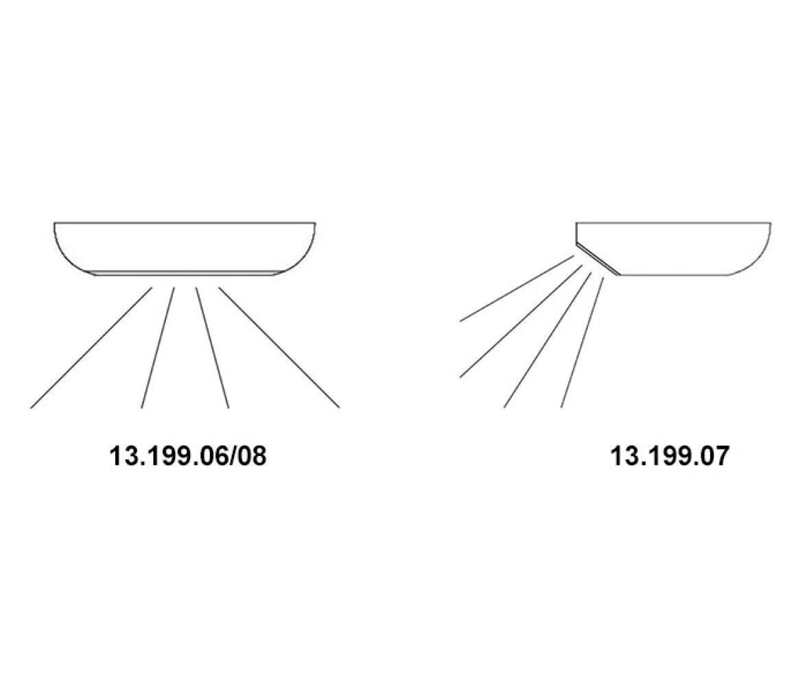 Osculati Luz LED de Techo Cuerpo de Aluminio