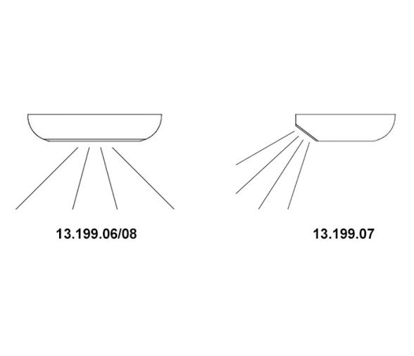 Osculati Luz LED de Techo Cuerpo de Aluminio