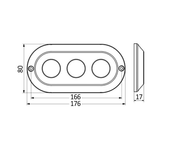 Osculati Luz LED Subacuática 180 W