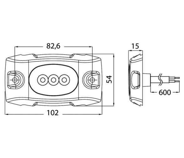 Osculati Luz Led Subacuática para Casco y Espejo de Popa