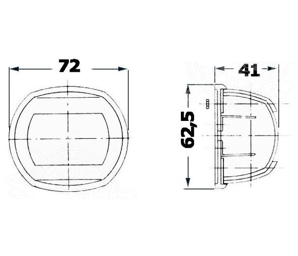 Osculati Luz Posicion LED Babor carcasa acero inox Sphera