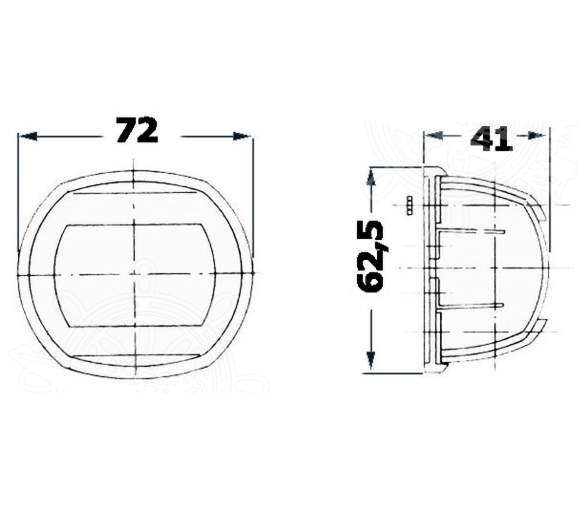 Osculati Luz Posicion LED Estribor carcasa acero inox Sphera