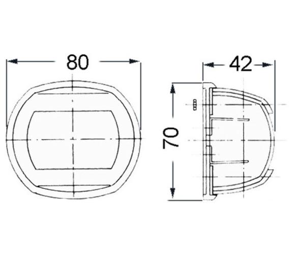 Osculati Luz Posicion LED Estribor carcasa negra Sphera