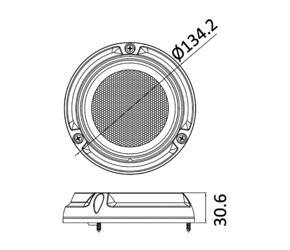 Osculati Luz Subacuática Redonda 134 mm