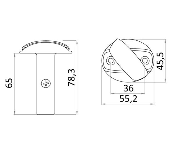 Osculati Mini Bita para Defensas Dome