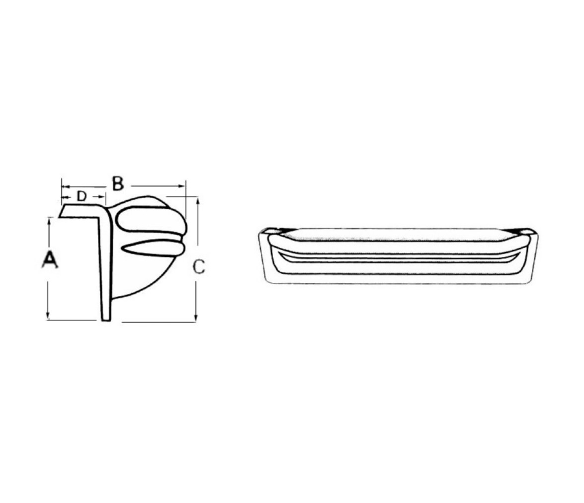 Osculati Defensa Pantalán Modelo Fender Pequeño Blanco