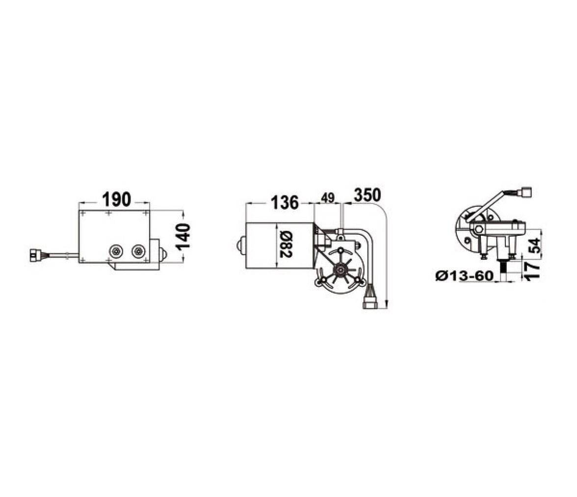 Osculati Motor Limpiaparabrisas 100W