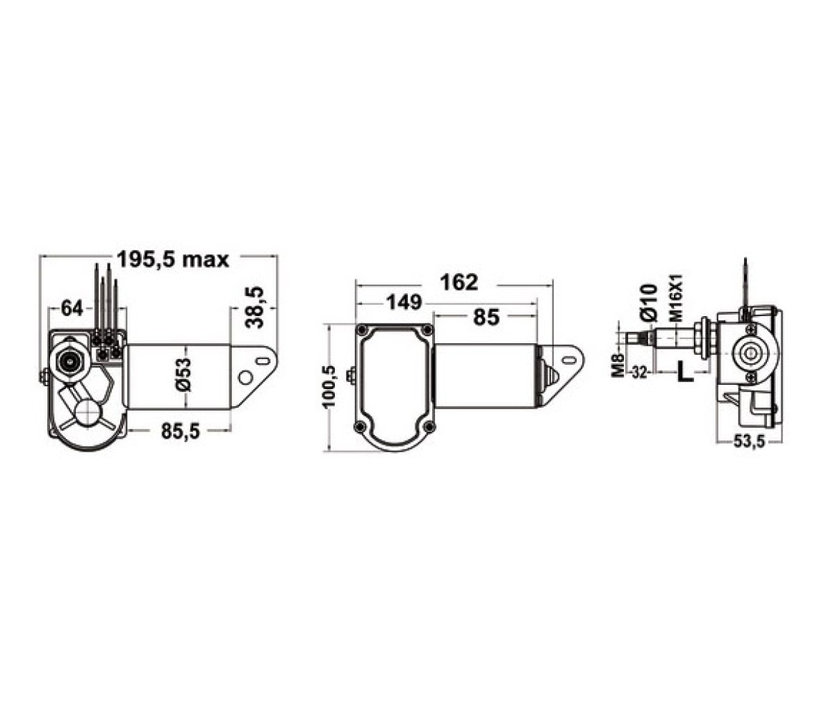 Osculati Motor Limpiaparabrisas 20W
