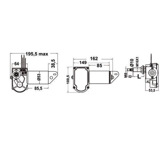 Osculati Motor Limpiaparabrisas 20W