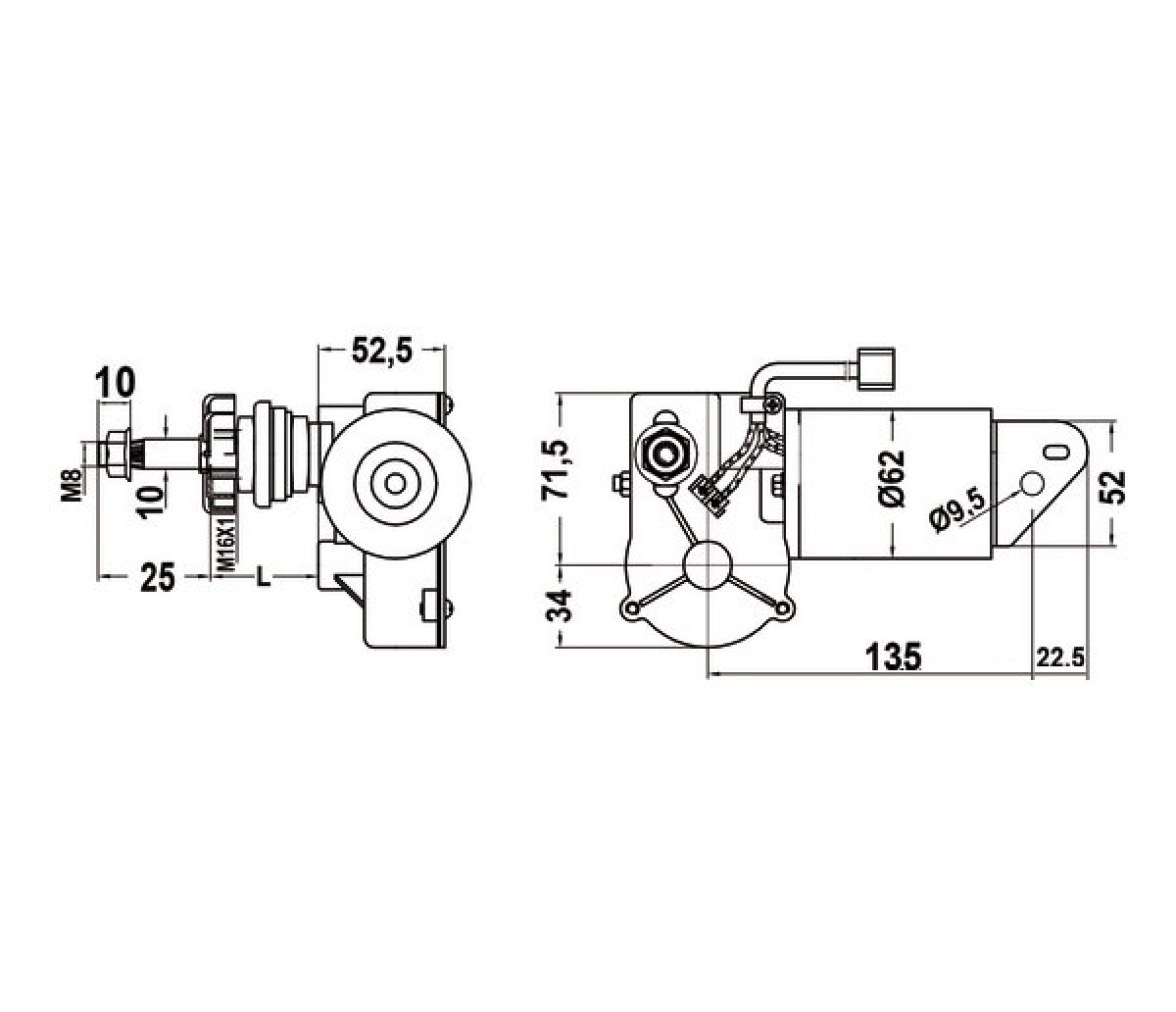 Osculati Motor Limpiaparabrisas 30W