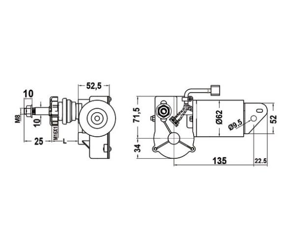 Osculati Motor Limpiaparabrisas 30W