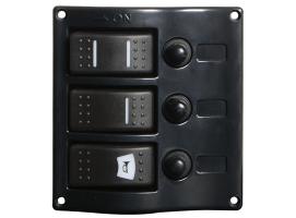 Osculati Panel Electrico 3 interruptores acabado grafito