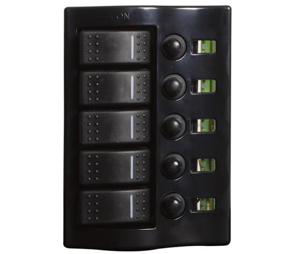 Osculati Panel Electrico 5 interruptores acabado grafito