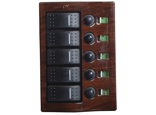 Osculati Panel Electrico 5 interruptores acabado madera Osculati Panel Electrico 5 interruptores acabado madera