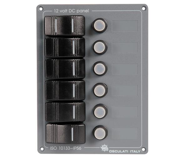 Osculati Panel Electrico 6 interruptores vertical