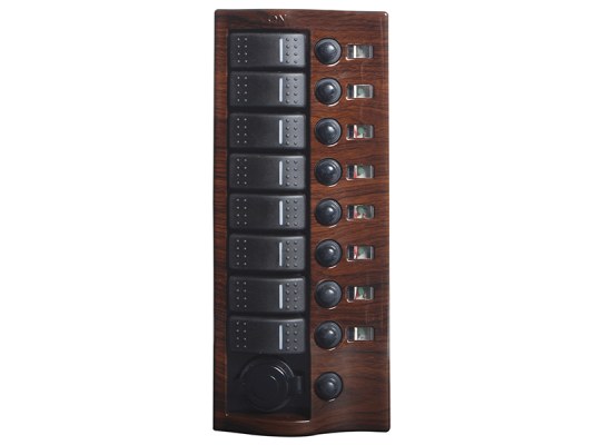 Osculati Panel Electrico 9 interruptores acabado madera