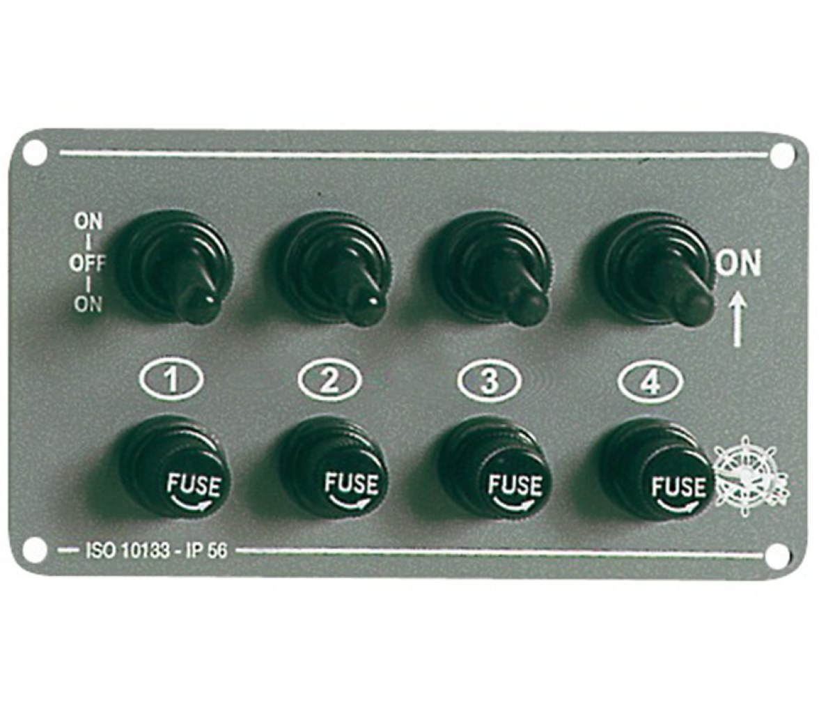 Osculati Panel Electrico Elite IP56 4 interruptores horizontal