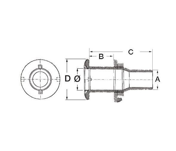 Osculati Pasacascos Acero Inoxidable con Adaptador Manguera