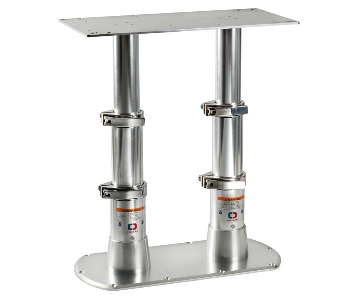 Osculati Pedestal Doble de Gas con base 615 x 300 mm