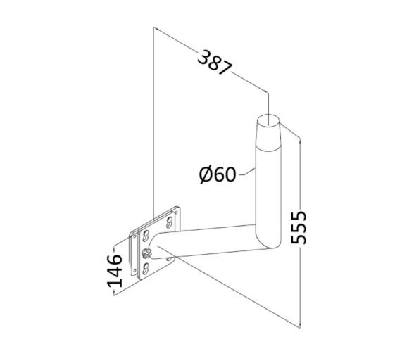 Osculati Pedestal Mesa Montaje Lateral
