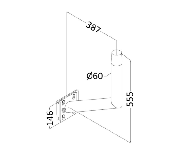 Osculati Pedestal Mesa Montaje Lateral