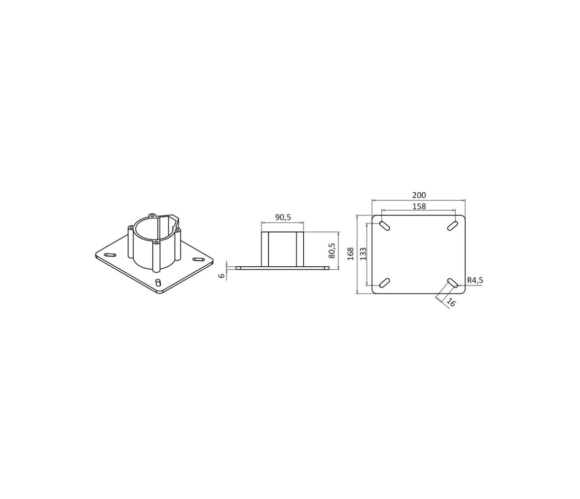Osculati Telescopic Pedestal Base Base Aluminio