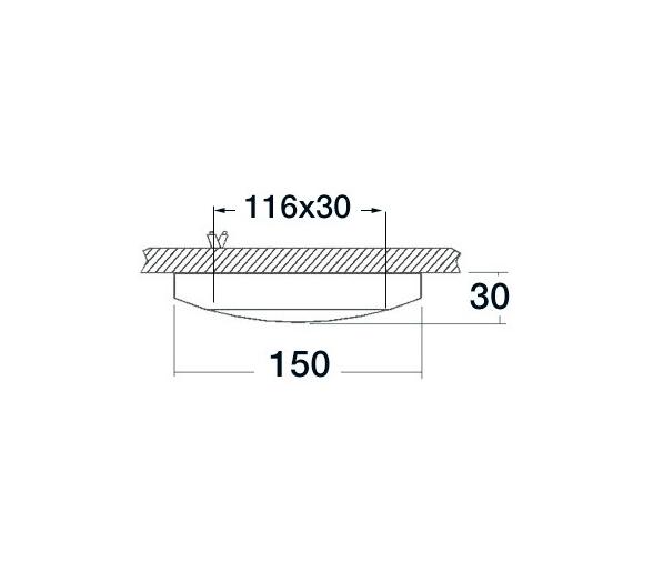 Osculati Plafon Halogeno Polaris LED