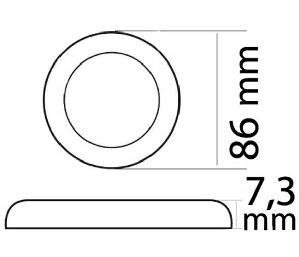 Osculati Plafón LED Inox Dorado Empotrable