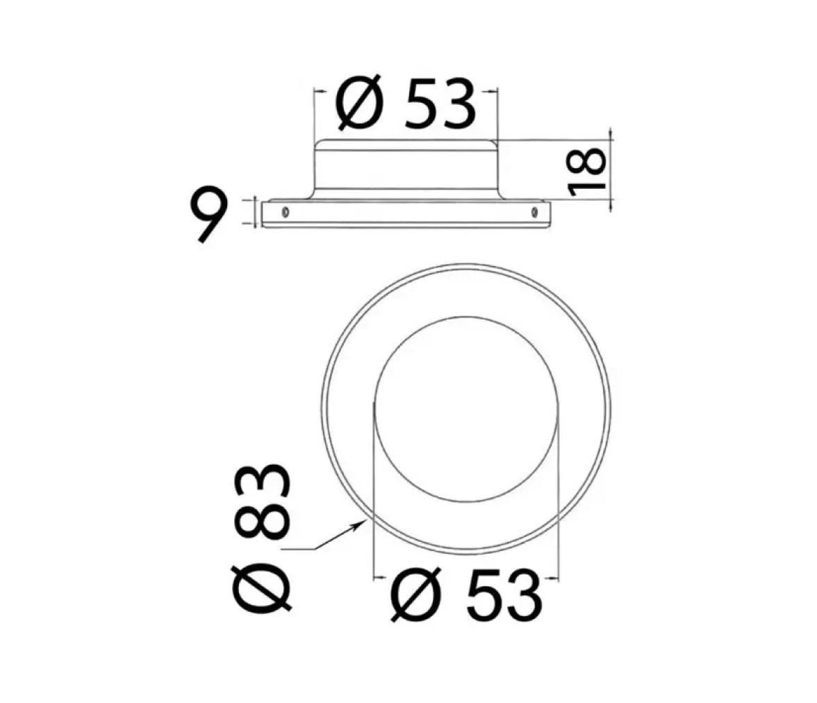 Osculati Plafón LED Montserrat II para Empotrar