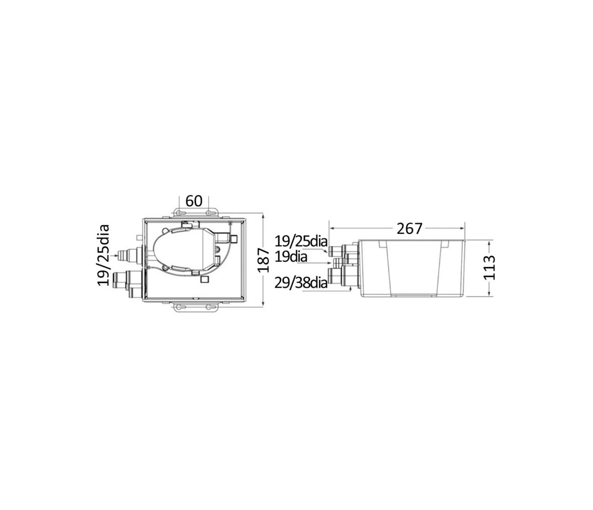 Osculati Atwood MK2 Grey Water Tank with Automatic Pump