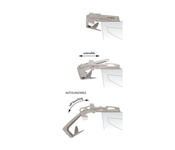 Osculati Puntera de Proa Extensible para Anclas Trefoil Pulido Espejo