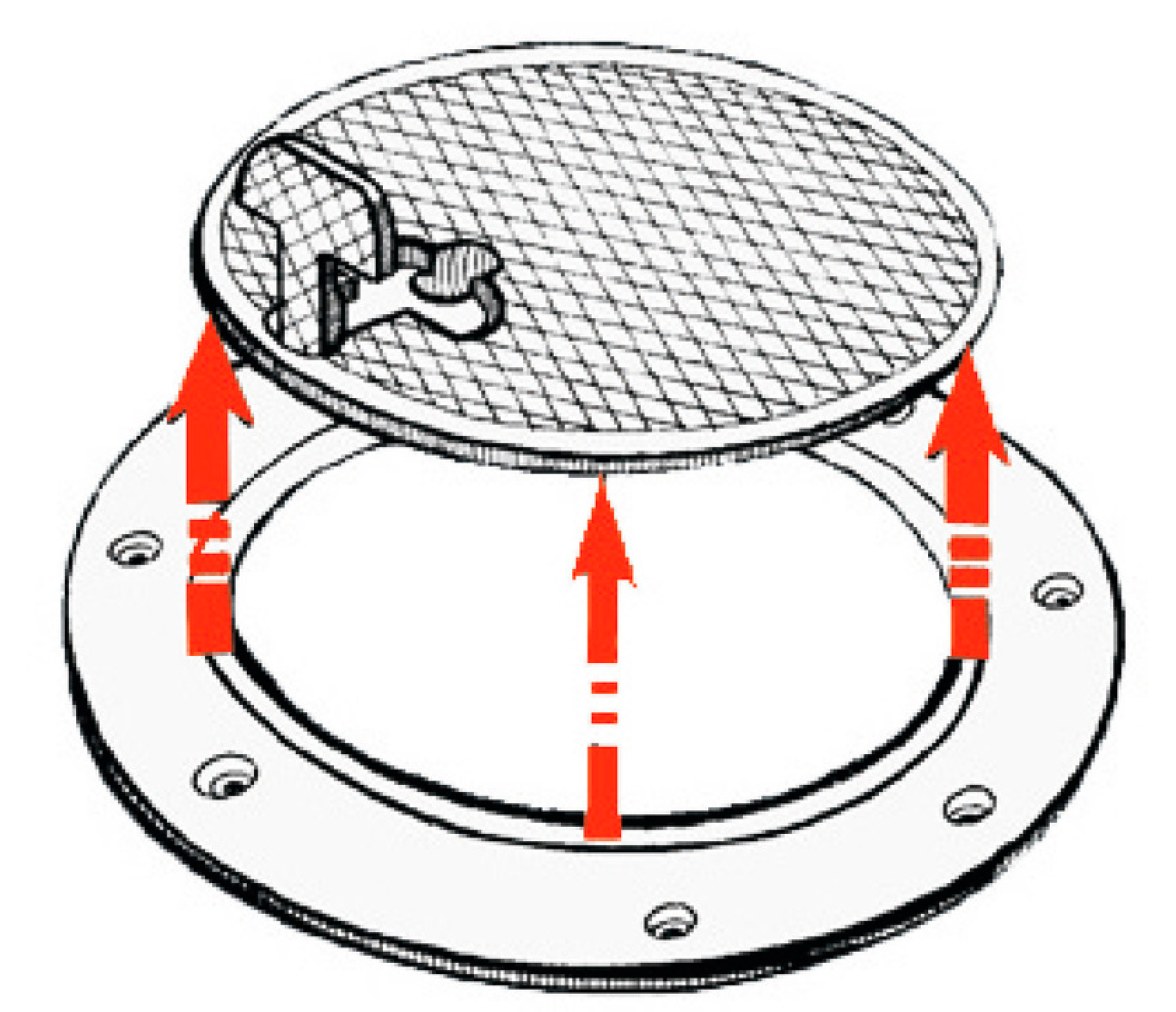 Osculati Registro de Inspeccion Circular 315 x 270 mm