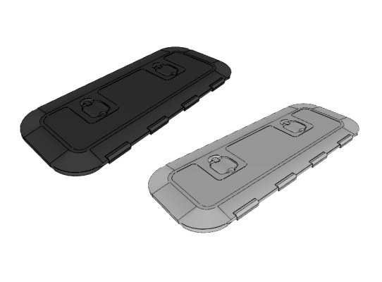 Osculati Registro de Inspección Enrasado 600 x 250 mm