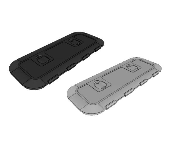 Osculati Registro de Inspección Enrasado 600 x 250 mm