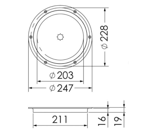 Osculati Registro Redondo Apertura Rápida
