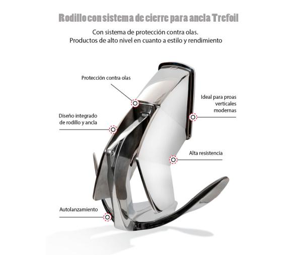 Osculati Rodillo con Sistema de Cierre para Ancla Trefoil