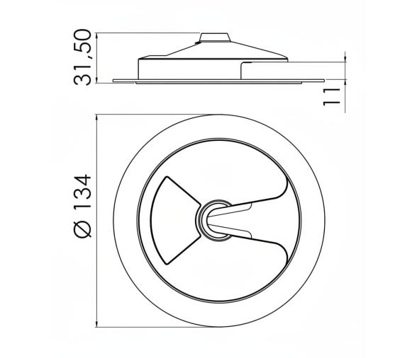 Osculati Soporte Acero Inoxidable para Copa