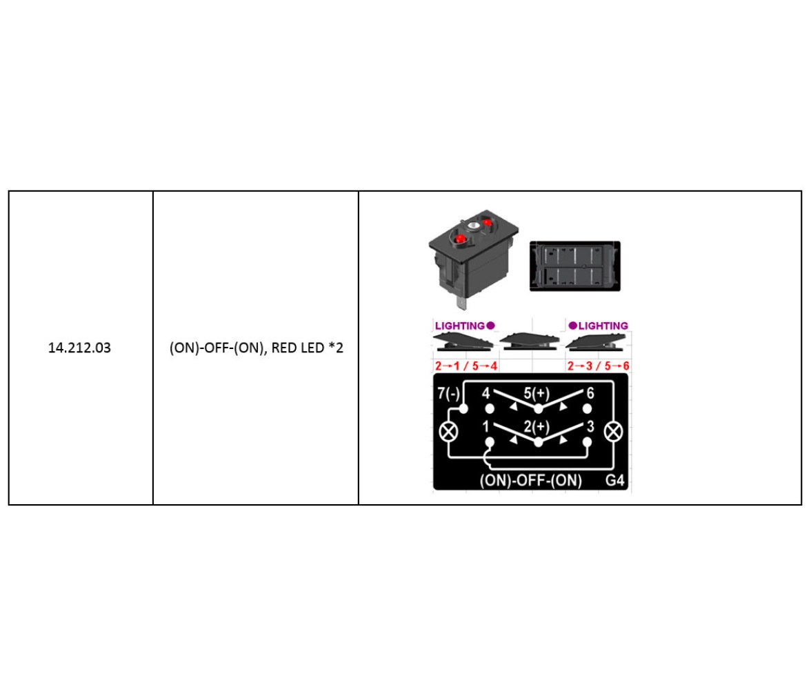 Interruptor Estanco Marina Top con 7 Terminales Bipolar