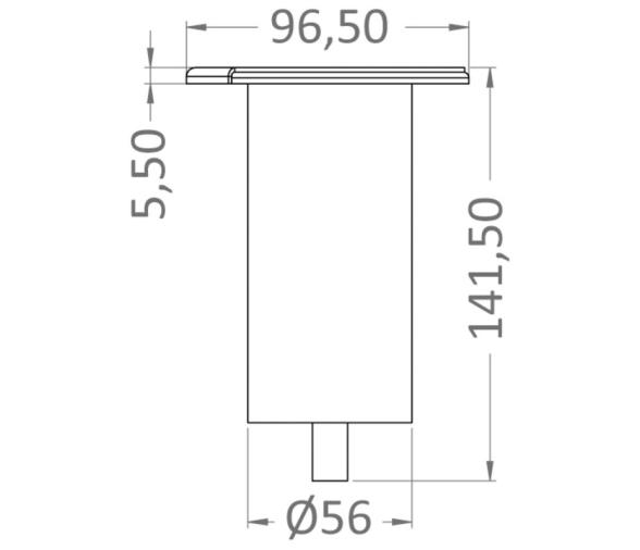 Osculati Tintero Acero Inoxidable para Poste Bimini