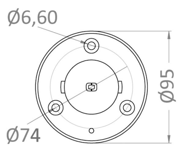 Osculati Tintero Acero Inoxidable para Poste Bimini