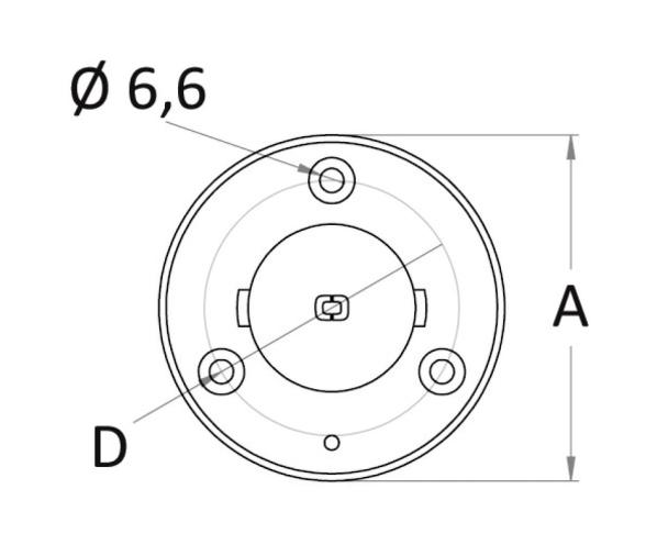 Osculati Tintero Acero Inoxidable para Poste Bimini Ø 50 mm