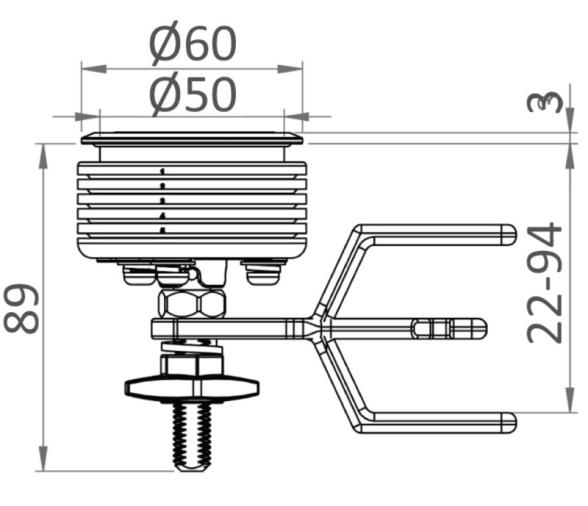 Osculati Tirador Eclipse con Sistema de Compresión 60 mm Negro