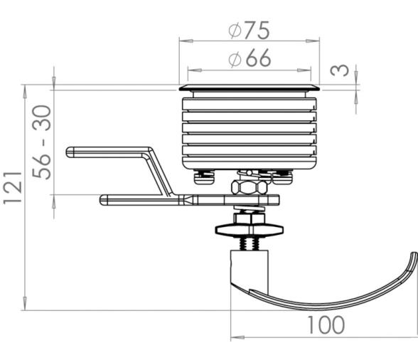 Tirador Eclipse Mediano Para Cabinas o Tambuchos Grandes
